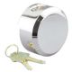 Hockey puck lock for vending machine hasp