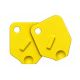 Large Yellow Key Covers For Tubular Keys - 2 Covers