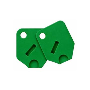 Large Green Key Covers For Tubular Keys - 2 Covers