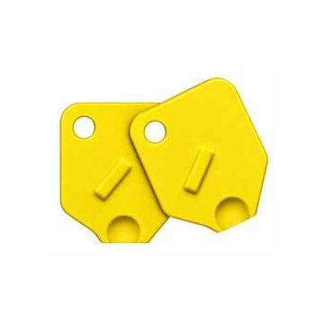 Large Yellow Key Covers For Tubular Keys - 2 Covers