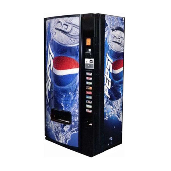 Refurbished Dixie Narco 501E Can/Bottle Soda Machine - Pepsi Globe on Ice