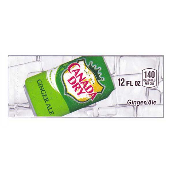 Canada Dry Ginger Ale small size 12 oz can flavor strip | Vendingworld