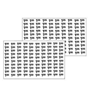 Automatic Products price labels sheet $1-$1.05 (NEW)