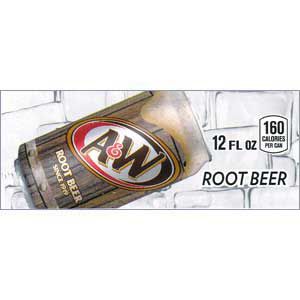 A+W Root Beer small size 12 oz can flavor strip (minimum order 3)