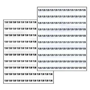 Dixie Narco Model 5591 price labels sheet 2.00-2.25 cents