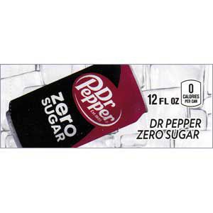Dr Pepper Sugar Free small size 12 oz can flavor strip (minimum order 3)