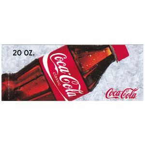 Coca Cola small size 20oz bottle flavor strip