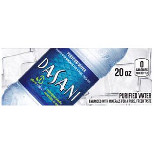 Dasani Water small size 20oz bottle flavor strip