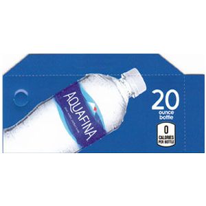 Aquafina Water small size 20oz bottle flavor strip