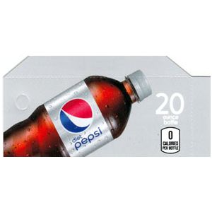 Diet Pepsi Cola small size 20oz bottle flavor strip