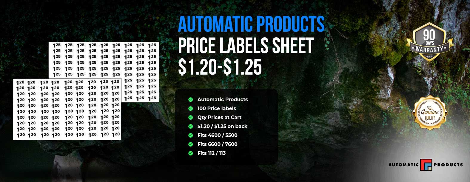 price labels $1.20