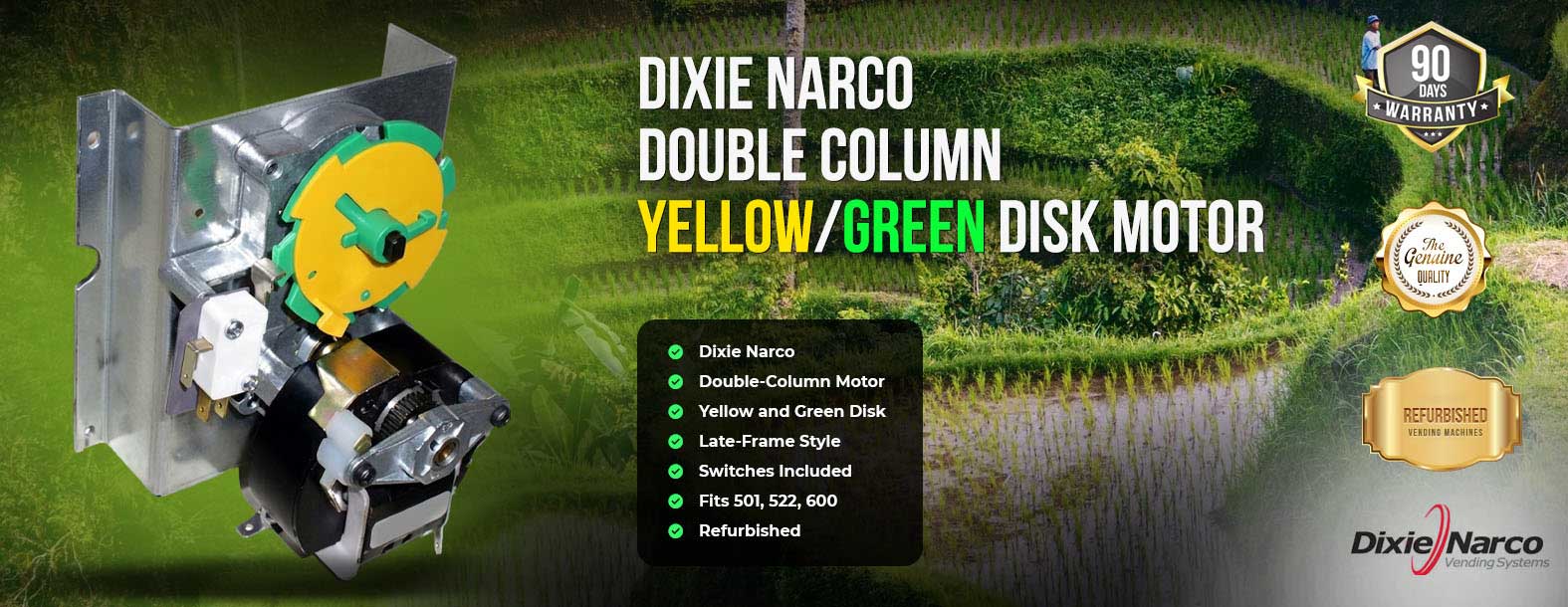 yellow/green disk motor